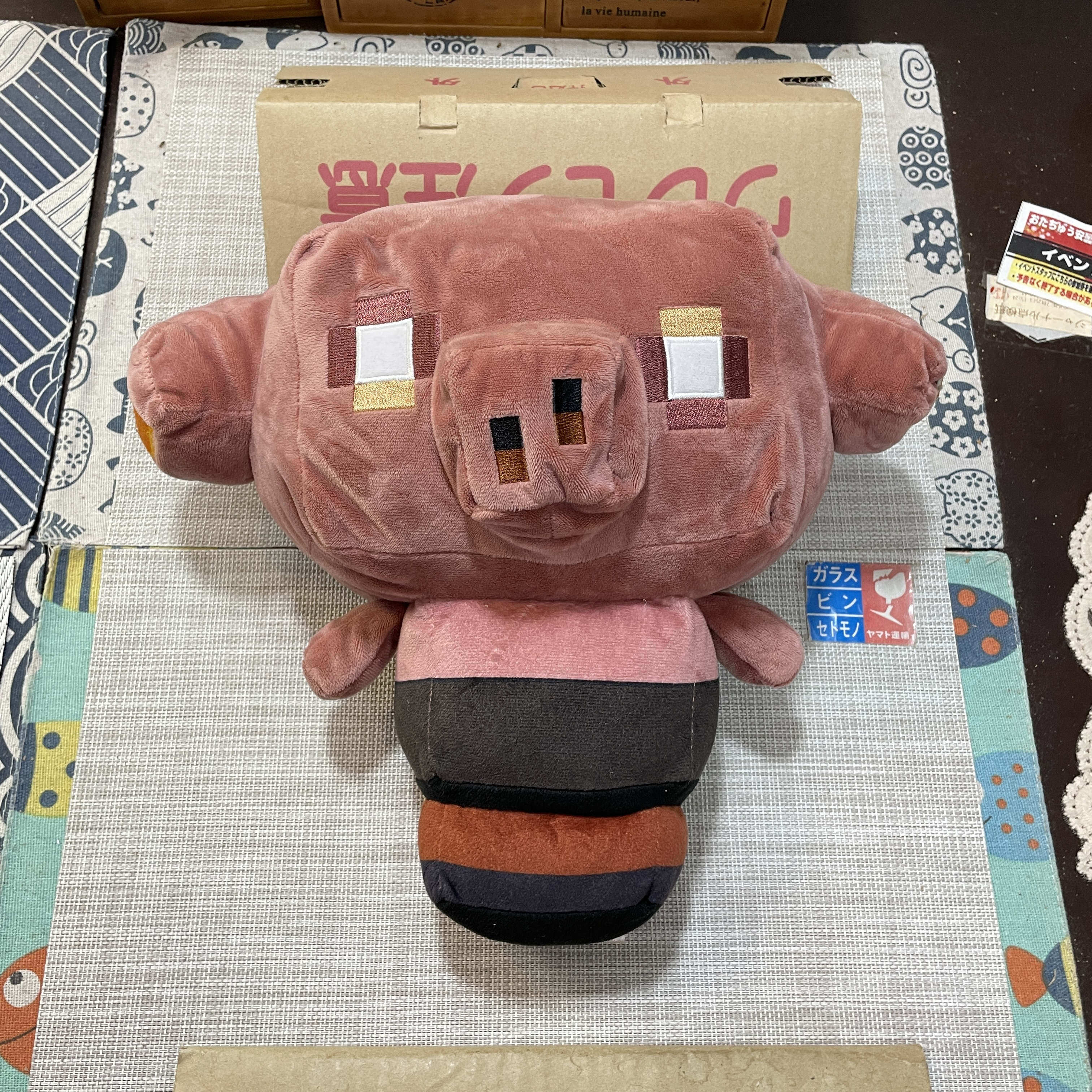 现货 Minecraft 我的世界 猪 方块 big 号 毛绒 玩具 日版正版
