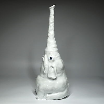 不仁斋薛继业陶瓷雕塑大象摆件