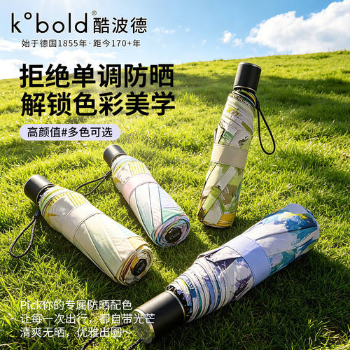 KOBOLD碳纤维黑胶大伞面晴雨伞