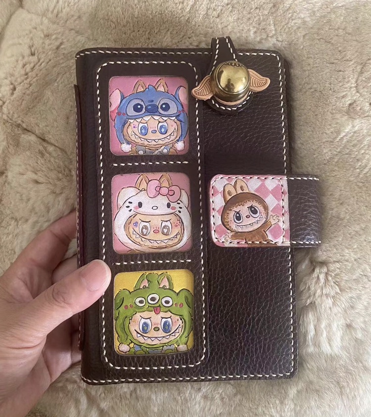 头层牛皮手账纯手工手帐真皮记事本个性礼物私人定制拉布布活页本