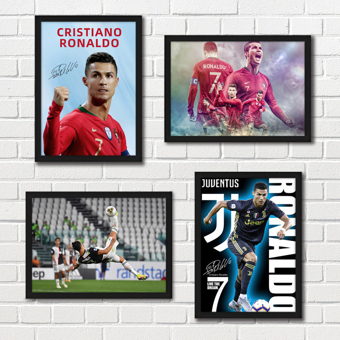 Ronaldo C罗足球明星海报装饰画 罗纳尔多挂画 球迷世界杯周边