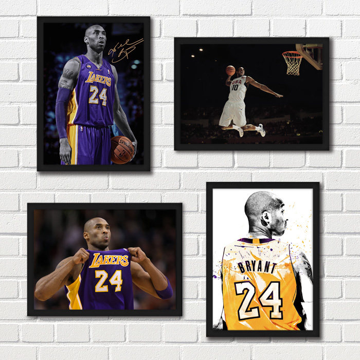 科比海报相框装饰画 Kobe Bryant 黑曼巴湖人81分NBA传奇纪念挂画