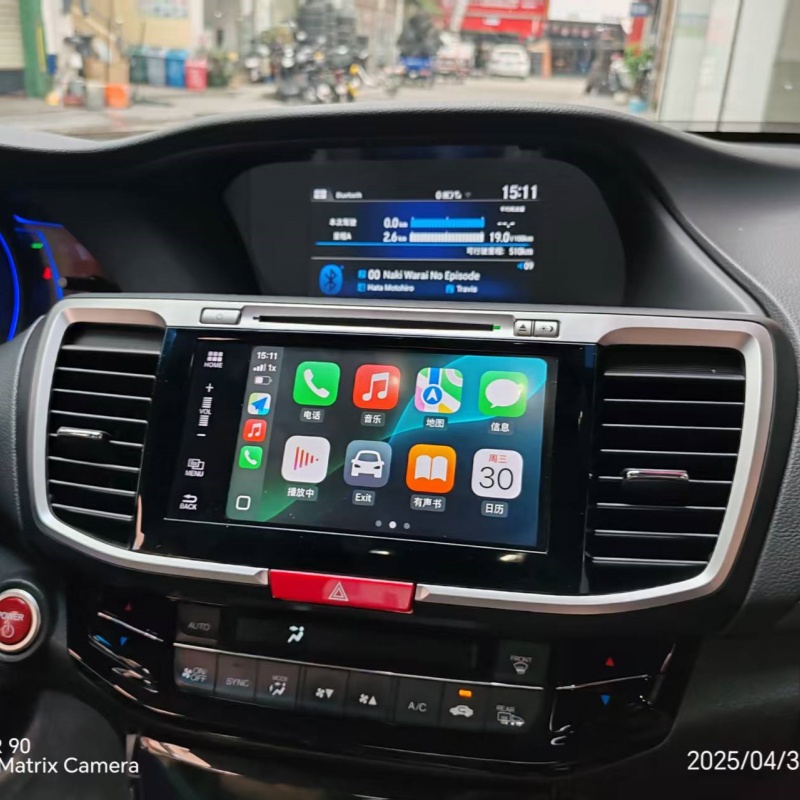 适用9/9.5代雅阁2.4原车下屏升级手机互联无线CARPLAY HICAR模块
