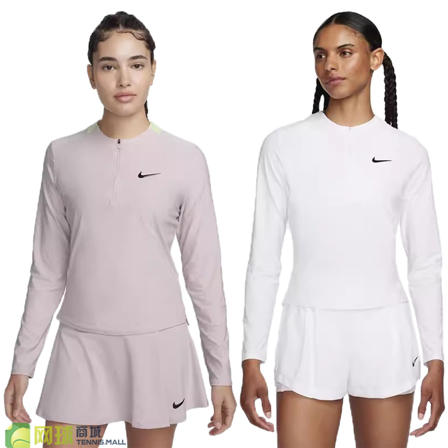 耐克女郑钦文网球服25年美网新款外套圆领运动速干长袖T恤FV0258