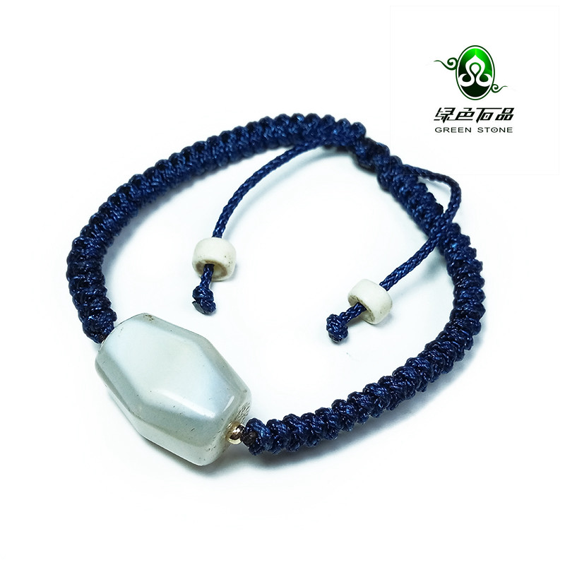 实物拍照wp895 不还价 清代福缠丝白玛瑙珠男女士款手链