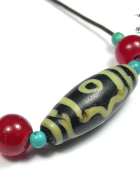 西藏老琉璃天珠项链不还价