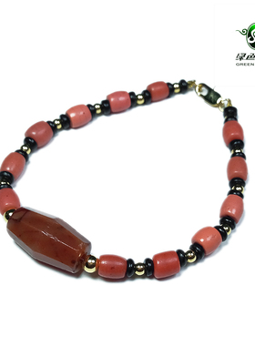 朱砂男女款手链琉璃珠不还价