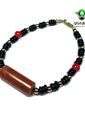 男女款红色碧玉手链不还价