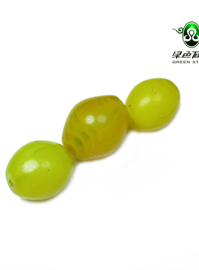 实物拍照wp1308 不还价 清代芒果黄色3粒多颗老琉璃橄榄珠