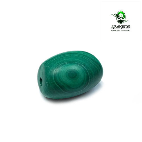 实物拍照wp550 不还价 状图腾DIY配珠原矿老孔雀石珠桶珠