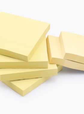 黄色告示贴 记事贴 便利贴 N次贴 76.2×76.2mm 3*3自粘便签纸