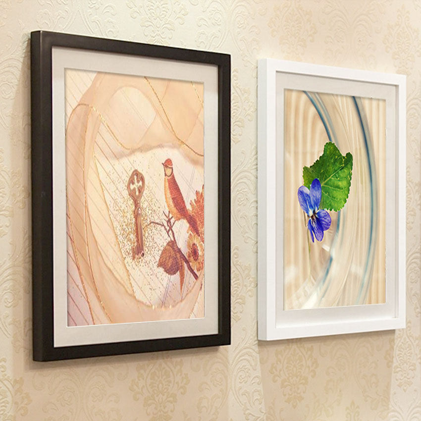 定制实木18寸20寸24寸28寸32寸a4a3相框挂墙4开8k画框拼图海报框