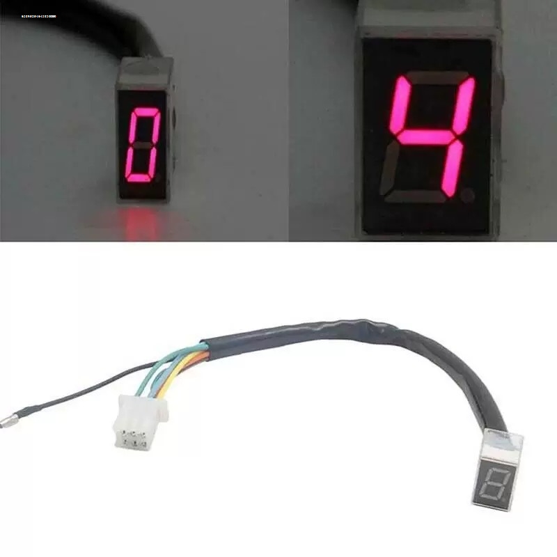 LED档位显示器5档 通用数字档位指示器摩托车显示换档杆传感器