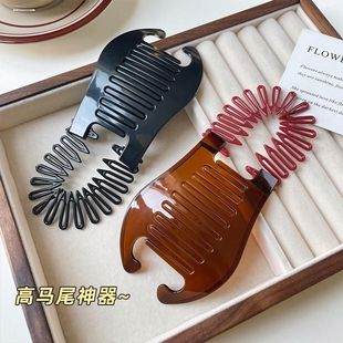 马尾夹香蕉夹女2024新款后成人脑勺碎发整理神器低竖夹半扎发发夹