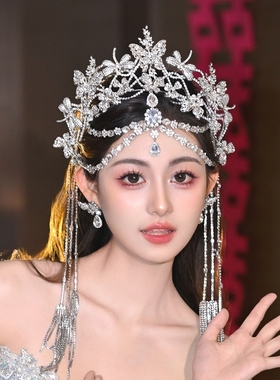 水舞A5256 重工韩式水钻精致新娘皇冠头饰高级感主婚纱王冠配饰