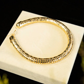 水舞D1209新娘项链新款 金色可调节项圈结婚礼服个性 写真配饰品