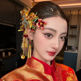 水舞U2368 精致奢华水晶发钗簪子中式新娘头饰高级感古装秀禾发饰