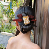 水舞U2353 新中式 新娘马尾束发头饰国风木簪盘发造型晨袍礼服发饰