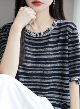 100%莱赛尔天丝针织短袖T恤打底