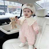 婴儿衣服冬装 超萌珍珠公主夹棉保暖棉服洋气女宝宝冬季 外出服