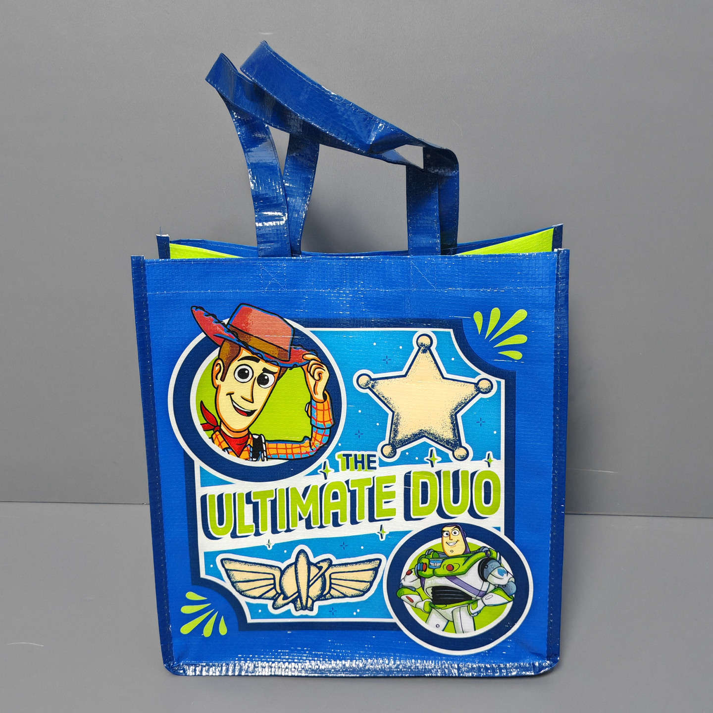 外贸单大容量卡通防水编织覆膜购物袋环保超市手提袋收纳袋