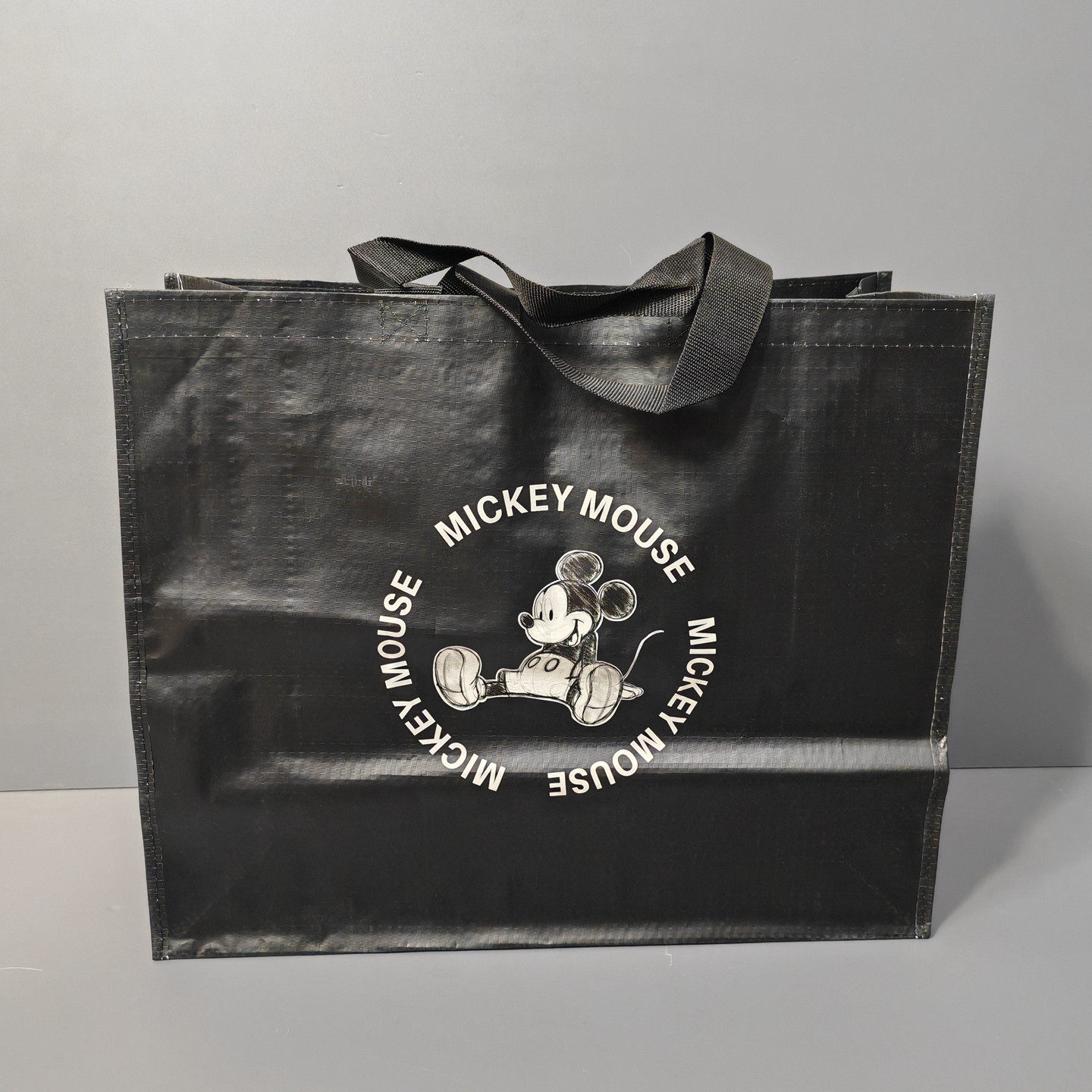 外贸单大容量卡通双面防水编织覆膜购物袋环保超市手提袋收纳袋