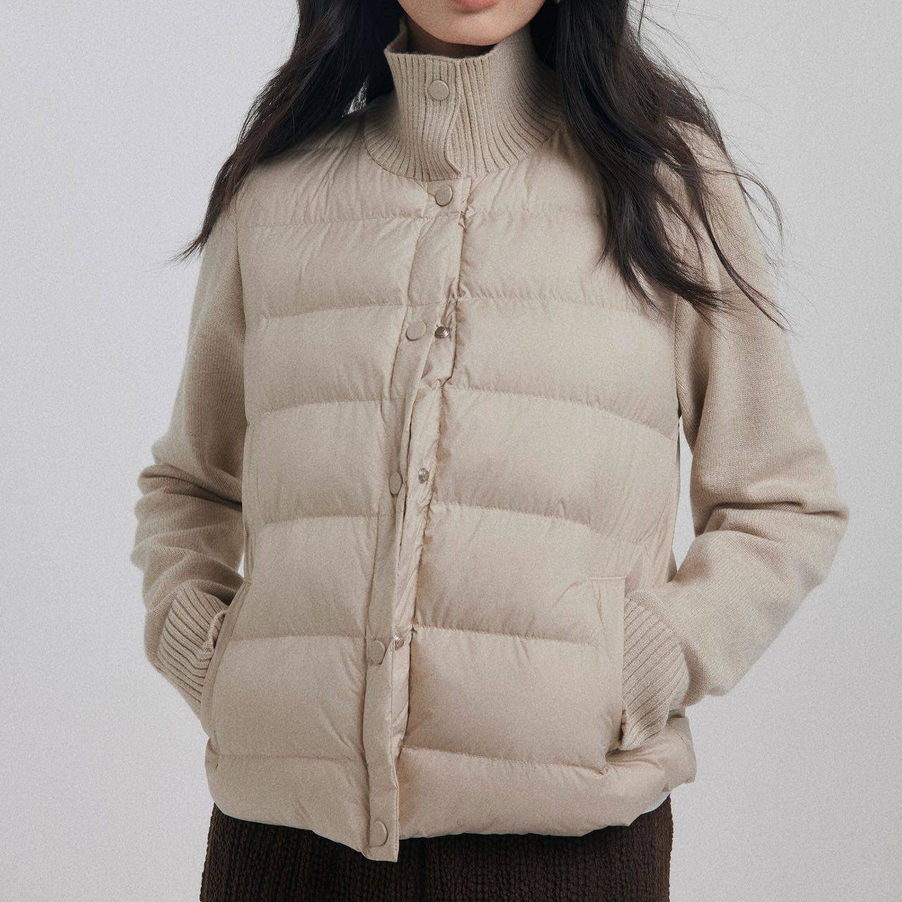 【梦中情衣】刚需 一件超爱的实用针织拼接棉服外套,女装/女士精品,棉衣/棉服,淘宝优惠券,粉丝福利购,淘宝优惠卷