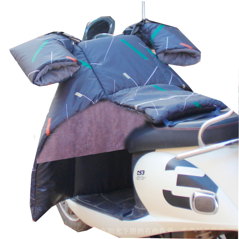 电动车挡风被冬季加绒加厚防水分体式小型电瓶摩托车防风罩春秋款