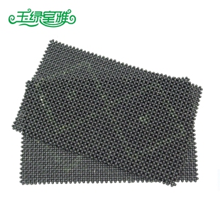 玉石枕巾墨绿玉枕垫 单人黑绿玉枕头床上用品玉席子 天然药王石