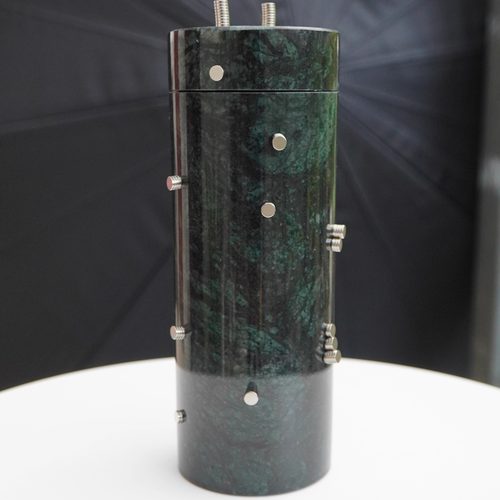 天然墨绿玉石杯子随手杯水杯茶杯含铁微磁药王石黑绿玉餐饮具茶具