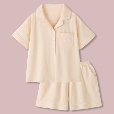 女凉感纯棉夏季睡衣套装