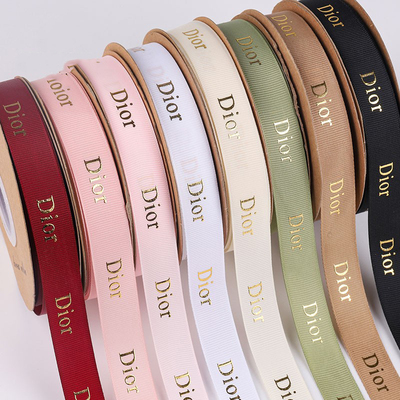 烫金罗纹大牌丝带花艺烘培包装