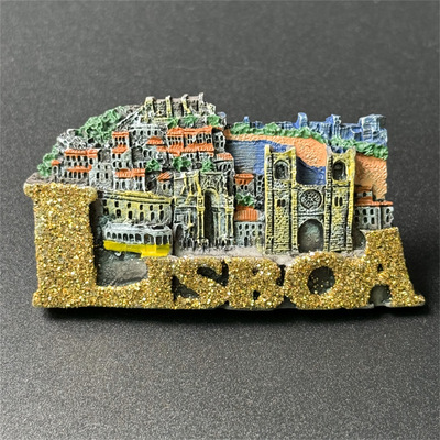 葡萄牙里斯本旅游纪念工艺品树脂彩绘磁铁冰箱贴伴手礼