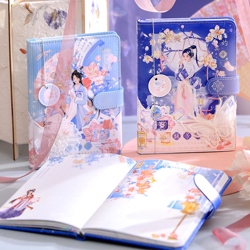 原创灼灼其华PU磁扣本中国风笔记本子文艺复古典隶书纸 B6彩页插,文具电教/文化用品/商务用品,文具套装/礼盒,淘宝优惠券,粉丝福利购,淘宝优惠卷