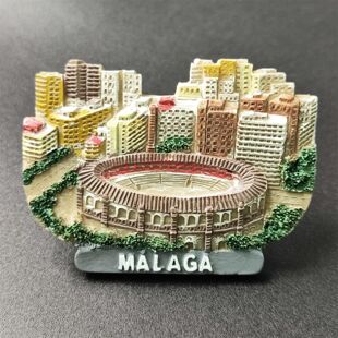 新款文创西班牙马拉加旅游纪念冰箱贴立体树脂彩绘装饰工艺品