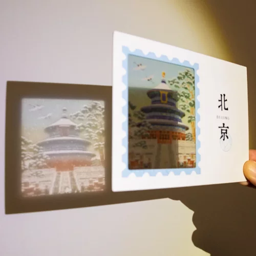 北京故宫明信片中华文明博物院珍藏贺卡送朋友外国友人透光明信片
