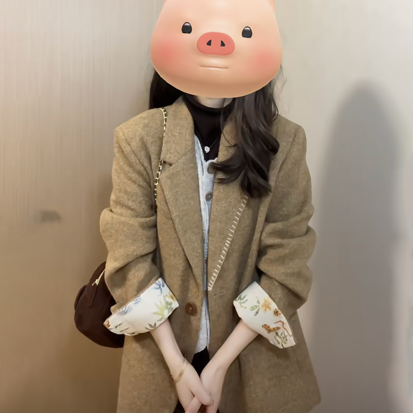 西装毛呢外套呢子大衣女