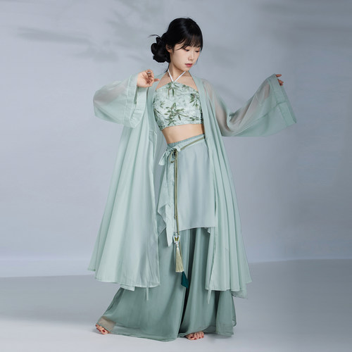 华丽独秀中国舞舞蹈服仙气飘逸显瘦国风爵士练功服古典舞演出服女