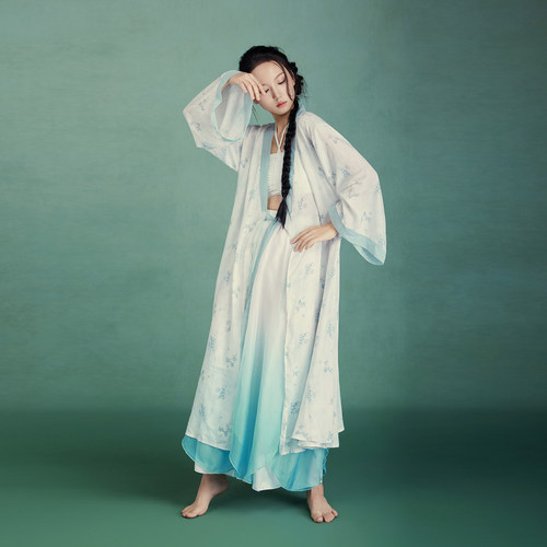 华丽独秀古典舞纱衣外披套装古风爵士舞蹈服仙气飘逸汉服演出服女