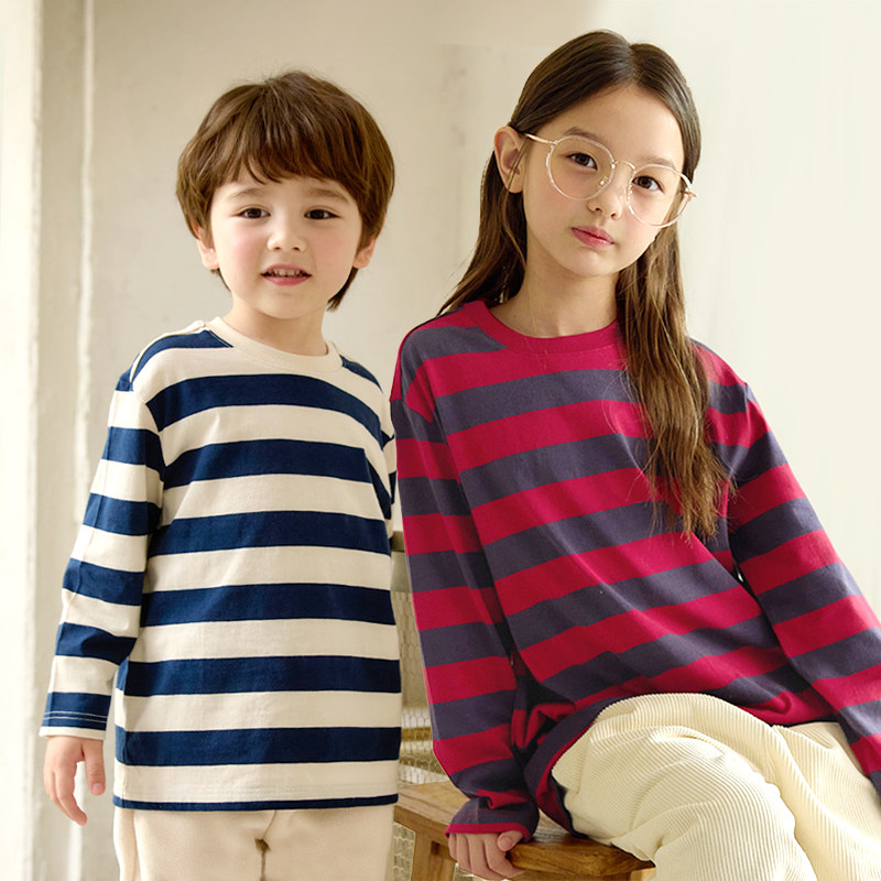 儿童家居服单件上衣春秋可外穿男童长袖T恤条纹衬衫女童宝宝秋装,童装/婴儿装/亲子装,家居服套装,淘宝优惠券,粉丝福利购,淘宝优惠卷