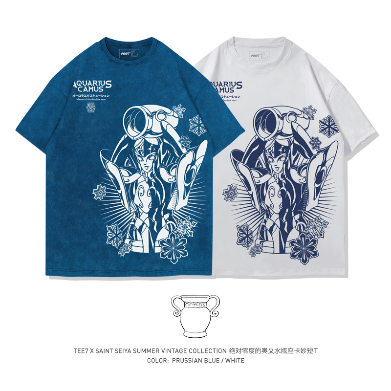 tee7-圣斗士水瓶座卡妙水洗短袖T