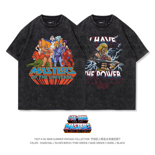 纯棉短袖 巨人希曼T恤复古美漫怀旧Vintage古着男款 宇宙 TEE7