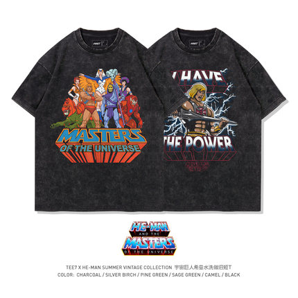 TEE7-宇宙的巨人希曼T恤复古美漫怀旧Vintage古着男款纯棉短袖