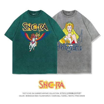 TEE7-非凡的公主希瑞纯棉潮流休闲圆领T恤短袖怀旧动漫男女同款