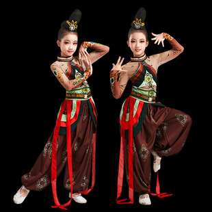 敦煌伎乐飞天舞蹈服成人云川之舞表演西夏公主中国风古典舞演出服