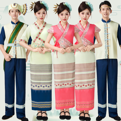 成人泼水节傣族舞民族风傣族舞蹈服装男女云南西双版纳少数民族服