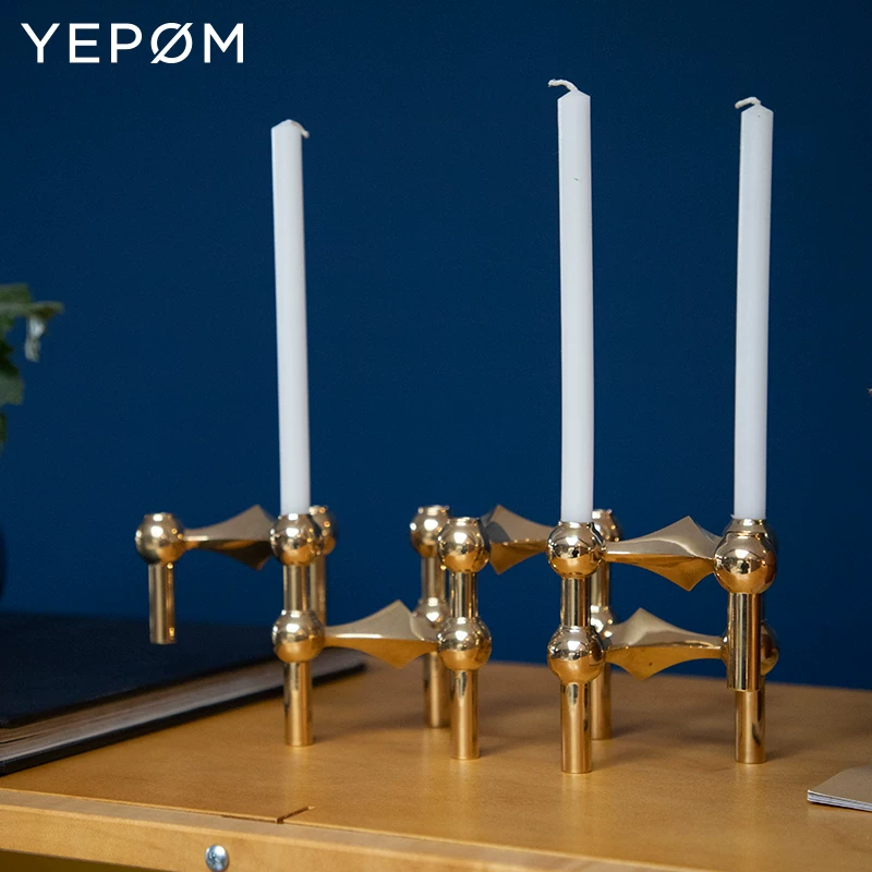 [实拍现货丹麦Stoff Nagel candle holder分子结构组合拼接烛台]