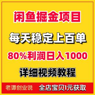 闲鱼虚拟资料副业赚钱教程咸鱼掘金小专案手机创业营运实操课大全
