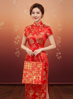 性价比高无纺布服装袋礼品袋红色喜庆袋通用包装袋送长辈高端大气