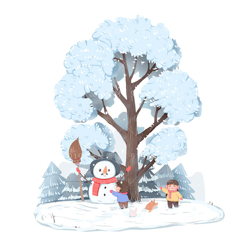 大雪小雪大寒小寒二十四节气冬季雪ai源文件png图psd设计素材